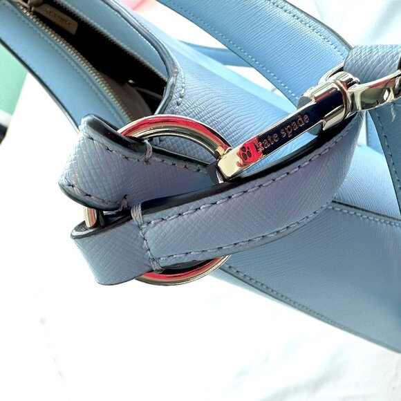 Kate Spade Perry Leather Shoulder Bag Celeste Blue New K8695 USD $379 - Picture 9 of 16
